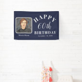 60歳の誕生日パーティーバナー(写真入り) 横断幕 (インサイチュ)