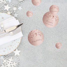 60歳の誕生日パーティーバラ金ゴールドピンクの星のガラス コンフェッティ