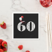 60歳の誕生日パーティーバルーン スタンダードカクテルナプキン (インサイチュ)