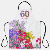 60歳の誕生日パーティーフローラ花花花花束前掛 エプロン (正面)