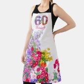 60歳の誕生日パーティーフローラ花花花花束前掛 エプロン (インサイチュ)