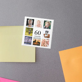 60歳の誕生日パーティー写真コラージュ男 マグネット