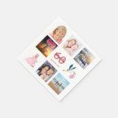60歳の誕生日パーティー写真コラージュ スタンダードカクテルナプキン (角)