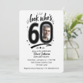 60歳の誕生日パーティー写真フレーム 招待状 (スタンド正面)