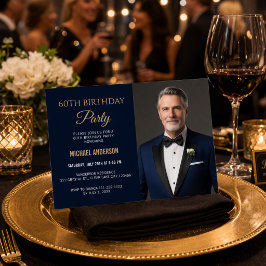 60歳の誕生日パーティー写真招待状 招待状