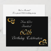60歳の誕生日パーティー招待状 招待状 (正面/裏面)