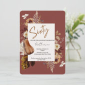 60歳の誕生日パーティー招待状　黄金の収穫 招待状 (スタンド正面)