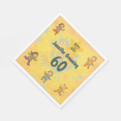 60歳の誕生日パーティー生まれレトロin the 60's Hippy スタンダードランチョンナプキン (角)