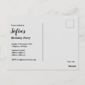 60歳の誕生日パーティー用のグリッターゴールド風船 ポストカード (裏面)