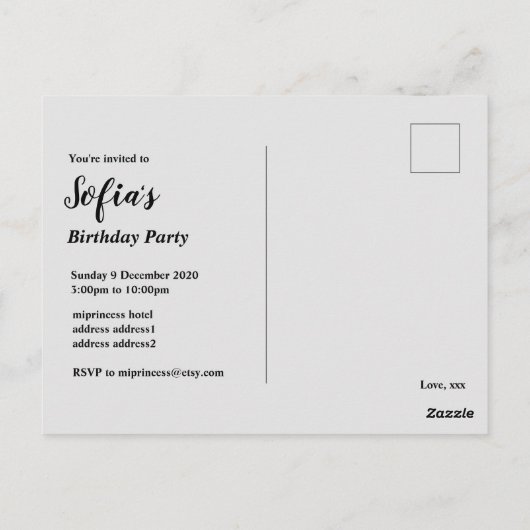 60歳の誕生日パーティー用のグリッターゴールド風船 ポストカード (裏面)