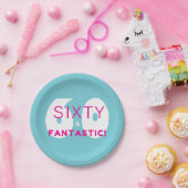 60歳の誕生日パーティー用品 ペーパープレート (パーティー)