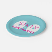 60歳の誕生日パーティー用品 ペーパープレート (アングル)