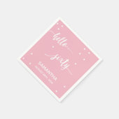 60歳の誕生日パーティー赤面ピンクハロー60歳 スタンダードカクテルナプキン (角)