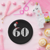 60歳の誕生日パーティー風船 ペーパープレート (パーティー)