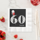 60歳の誕生日パーティー風船 縁ありランチョンナプキン (インサイチュ)