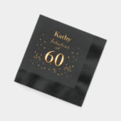 60歳の誕生日パーティー60歳で素敵 箔ナプキン (左)