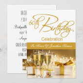 60歳の誕生日パーティー オーダーメイド招待状 招待状 (正面/裏面)