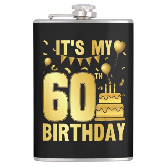 60歳の誕生日パーティー フラスク (正面)