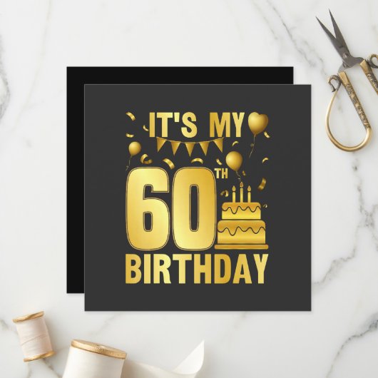 60歳の誕生日パーティー プログラム (正面/裏面インサイチュ)