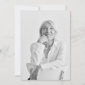 60歳の誕生日パーティー リッチネイビーブルー ゴールド 写真 招待状 (裏面)