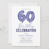 60歳の誕生日パーティー 招待状 (正面)