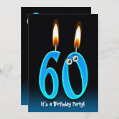 60歳の誕生日パーティー 招待状 (正面/裏面)