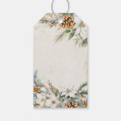 60歳の誕生日パーティー 白い冬の花のギフト ギフトタグ (裏面)