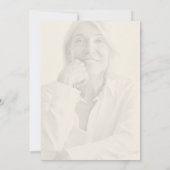 60歳の誕生日パーティー 白と金の写真 招待状 (裏面)