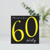 60歳の誕生日パーティー| DIY文字 招待状 (スタンド正面)