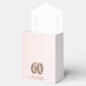 60歳の誕生日ピンクローズ金ゴールド感謝していグリッターyou フェイバーボックス (オープン)