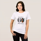 60歳の誕生日フォトゲスト トライブレンドTシャツ (正面全面)