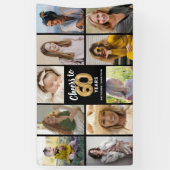 60歳の誕生日フォトコラージュバナー 横断幕 (縦)