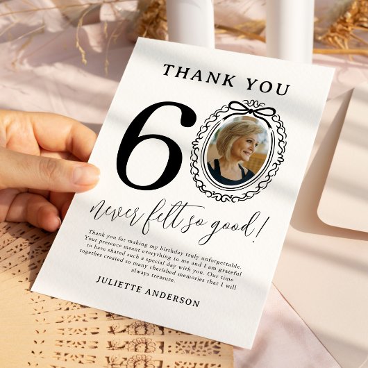 60歳の誕生日フォトサンクスカード サンキューカード