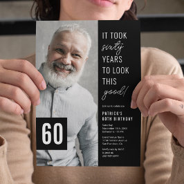 60歳の誕生日フォトパーティー招待状 招待状