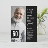 60歳の誕生日フォトパーティー招待状 招待状 (スタンド正面)