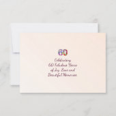 60歳の誕生日フローラモダン60年のパーティー 出欠カード (裏面)