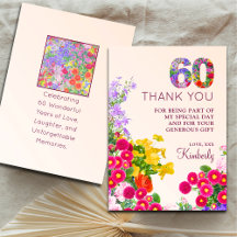 60歳の誕生日フローラモダン60歳のパーティー