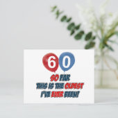 60歳の誕生日プレゼント ポストカード (スタンド正面)
