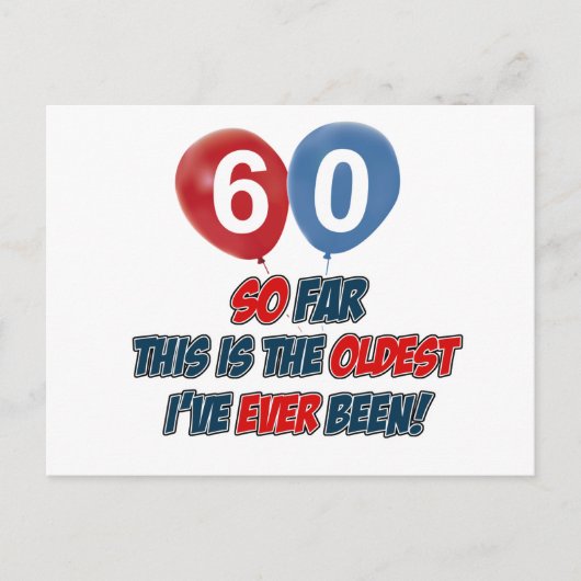60歳の誕生日プレゼント ポストカード (正面)