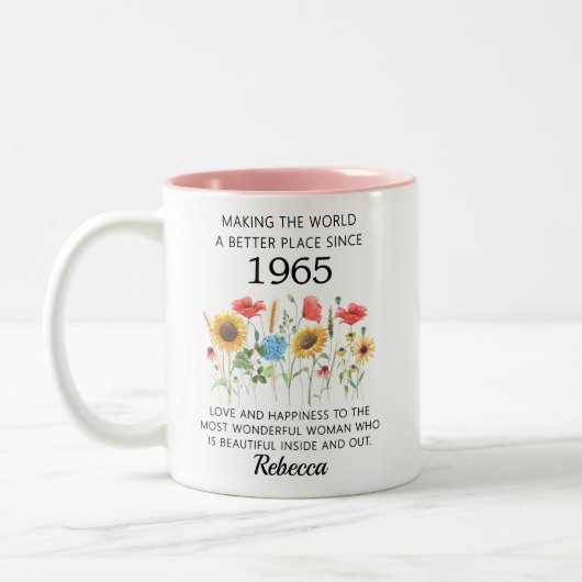 60歳の誕生日プレゼント 1965年 ツートーンマグカップ (左)