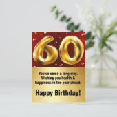 60歳の誕生日プレゼント: 60年をお祝い シーズンポストカード (スタンド正面)