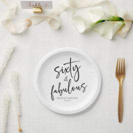 60歳の誕生日ミニマルパーティー ペーパープレート