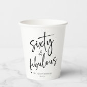 60歳の誕生日ミニマルパーティー 紙コップ (正面)