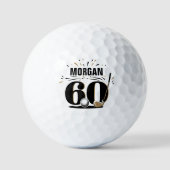 60歳の誕生日モノグラム ゴルフボール (正面)