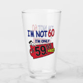 60歳の誕生日ユーモア 59.95 パイントグラス (裏面)