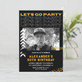 60歳の誕生日招待状メンズフォトスプレ絵を描ー 招待状 (スタンド正面)