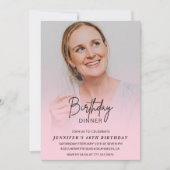 60歳の誕生日招待状誕生日夕食写真 招待状 (正面)