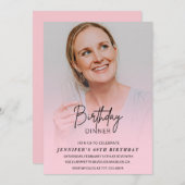 60歳の誕生日招待状誕生日夕食写真 招待状 (正面/裏面)