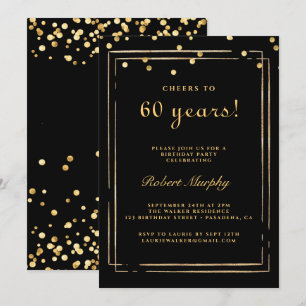 60歳の誕生日招待状、おめでとう60年 招待状