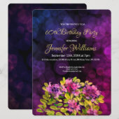 60歳の誕生日招待状 タイム 招待状 (正面/裏面)